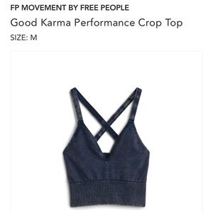 Free People Movement Good Karma performance crop top/sports bra M/L